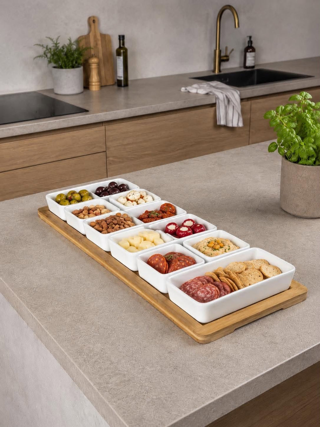 XL Tapasfat med 9 delar