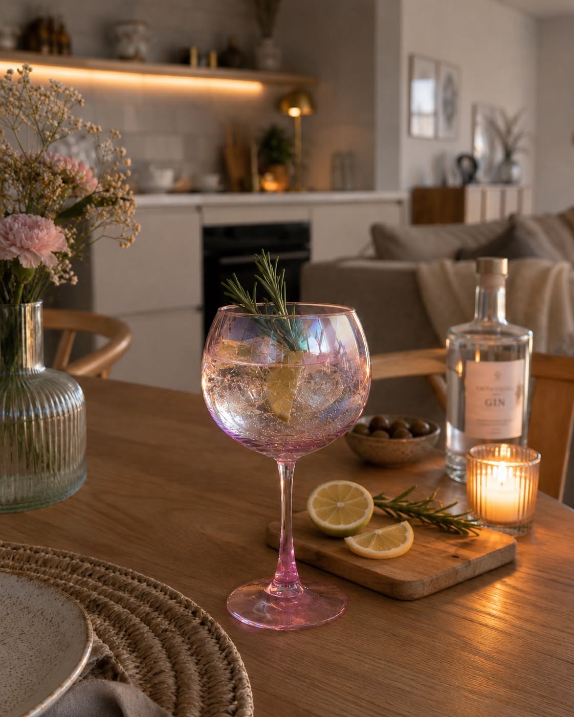 Gin tonic-glas - Rosa
